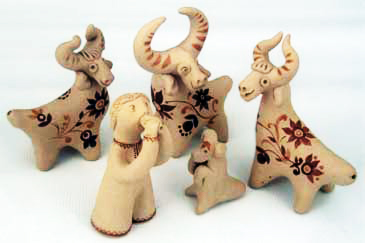 «Пастушок». Глина, розпис гуашшю, випалювання